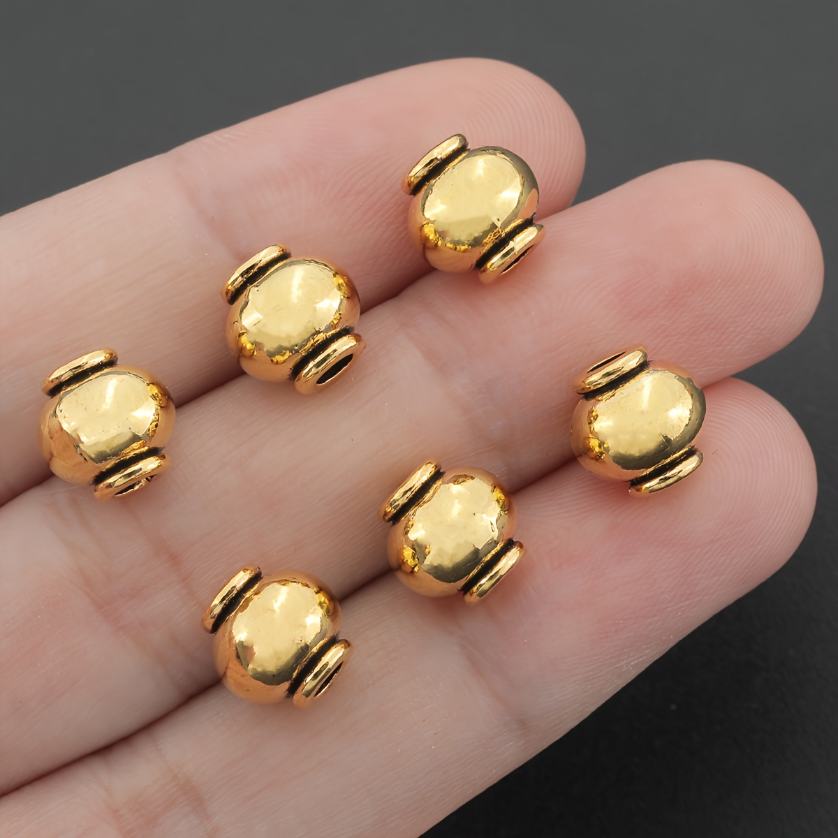 10pcs Lantern Shape Spacer Beads for Handmade Jewellery